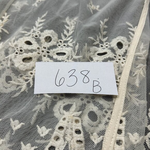 Monteau Los Angeles Lightweight Sheer Lace Embroidered Kimono Cardigan Size L Bo - Picture 8 of 9